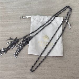 Sloan Kendra Scott lariat necklace in hematite
